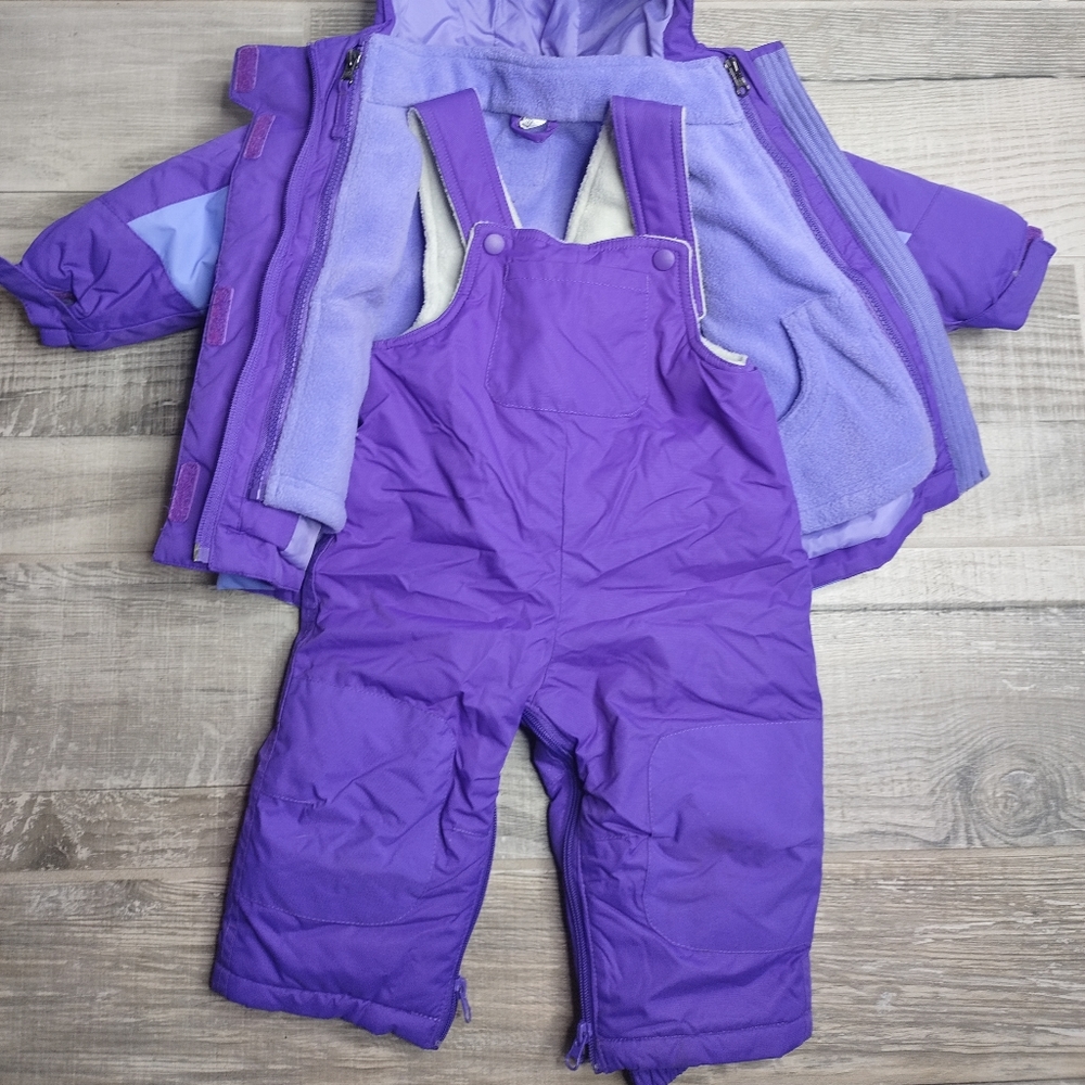 Children's Place Baby Waterproof Purple Winter Snow Overalls & jacket